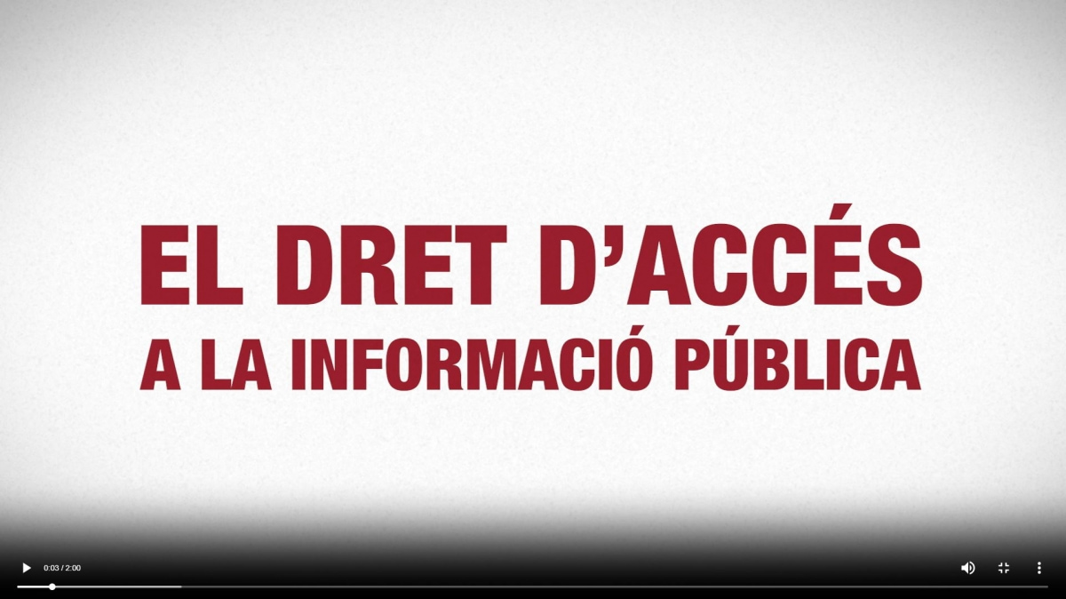 Campanya institucional del dret d'accés a la informació pública